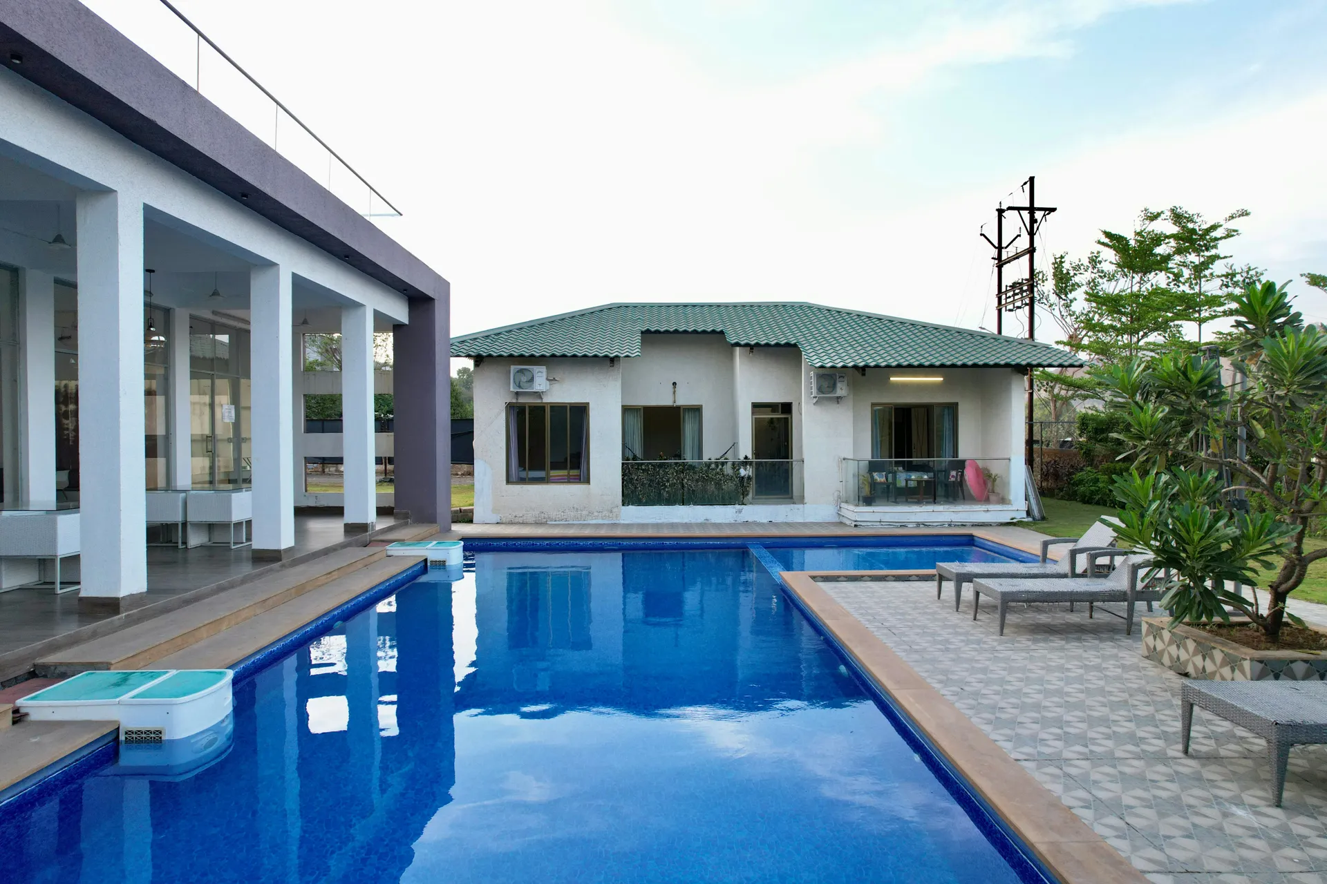 Villa pool and garden