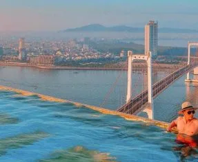 Bay and Thuan Phuoc Bridge view